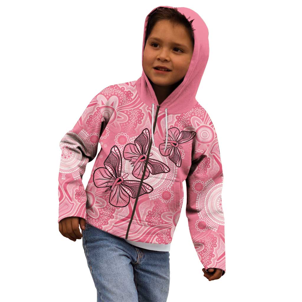 Personalized Pink Butterfly Spirit Kid Hoodie Australia’s Breast Cancer Awareness - Aussie Hoodie