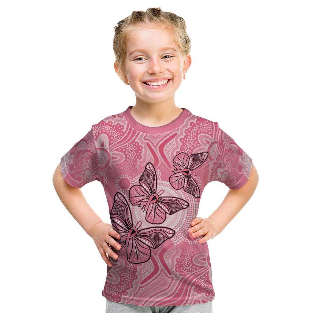 Personalized Pink Butterfly Spirit Kid T Shirt Australia’s Breast Cancer Awareness - Aussie Hoodie