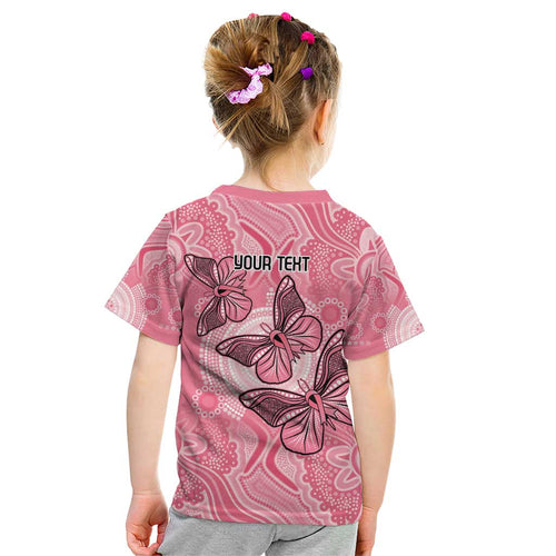 Personalized Pink Butterfly Spirit Kid T Shirt Australia’s Breast Cancer Awareness - Aussie Hoodie