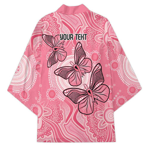 Personalized Pink Butterfly Spirit Kimono Australia’s Breast Cancer Awareness - Aussie Hoodie