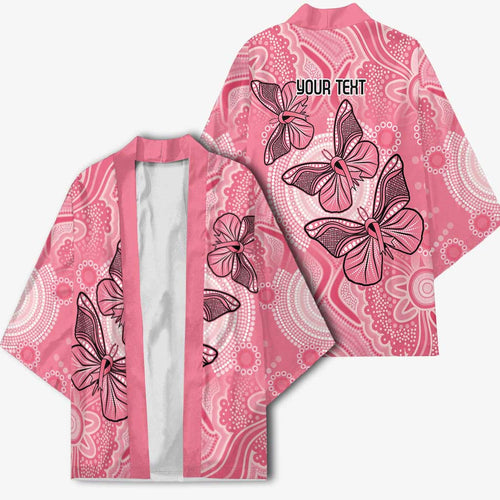 Personalized Pink Butterfly Spirit Kimono Australia’s Breast Cancer Awareness - Aussie Hoodie