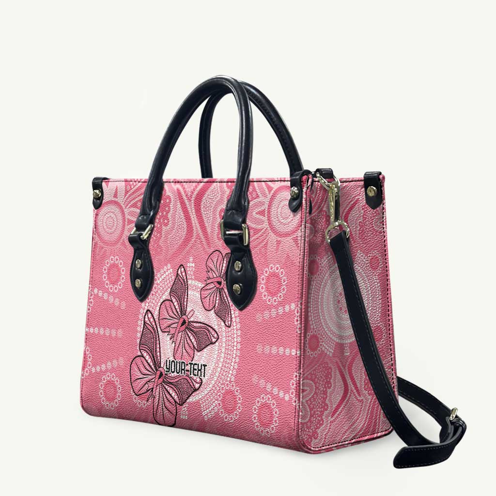 Personalized Pink Butterfly Spirit Leather Bag Australia’s Breast Cancer Awareness - Aussie Hoodie
