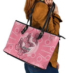 Personalized Pink Butterfly Spirit Leather Tote Bag Australia’s Breast Cancer Awareness - Aussie Hoodie