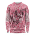 Personalized Pink Butterfly Spirit Long Sleeve Shirt Australia’s Breast Cancer Awareness - Aussie Hoodie