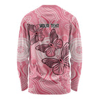 Personalized Pink Butterfly Spirit Long Sleeve Shirt Australia’s Breast Cancer Awareness - Aussie Hoodie