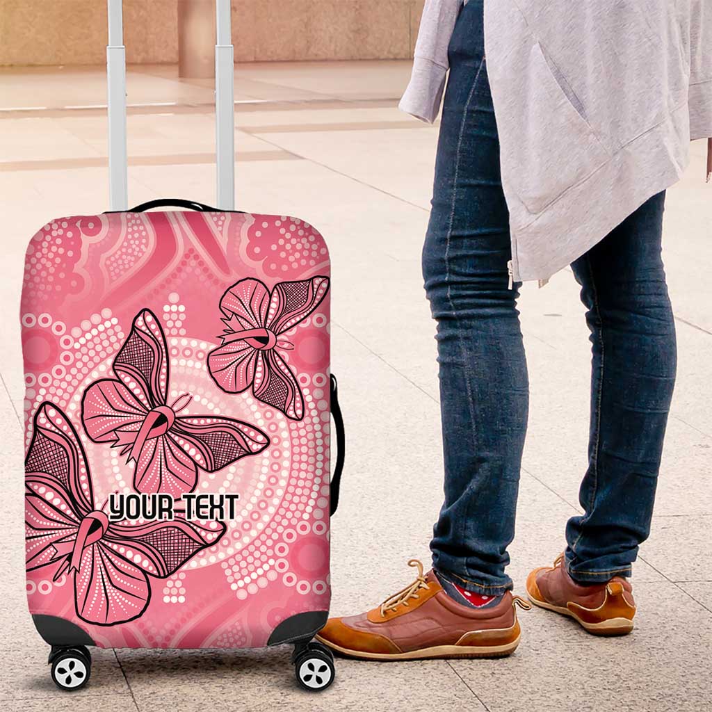 Personalized Pink Butterfly Spirit Luggage Cover Australia’s Breast Cancer Awareness - Aussie Hoodie