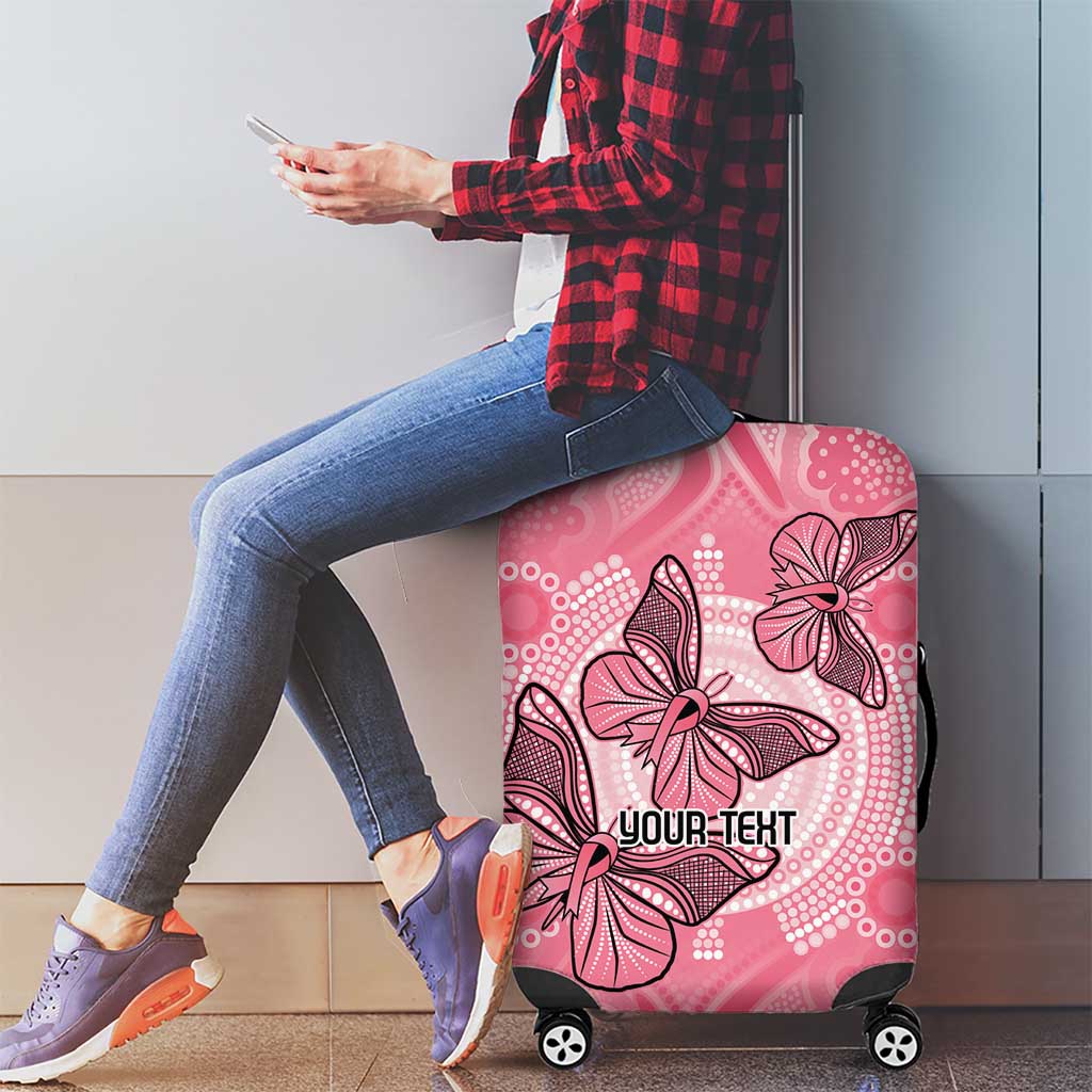 Personalized Pink Butterfly Spirit Luggage Cover Australia’s Breast Cancer Awareness - Aussie Hoodie
