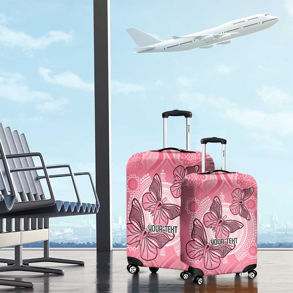 Personalized Pink Butterfly Spirit Luggage Cover Australia’s Breast Cancer Awareness - Aussie Hoodie