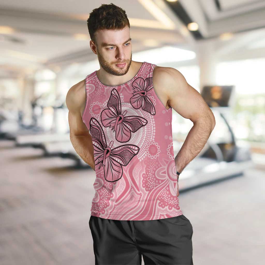 Personalized Pink Butterfly Spirit Men Tank Top Australia’s Breast Cancer Awareness - Aussie Hoodie