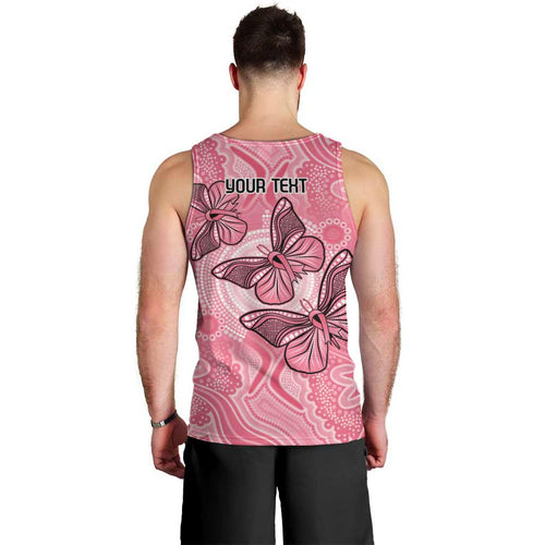 Personalized Pink Butterfly Spirit Men Tank Top Australia’s Breast Cancer Awareness - Aussie Hoodie