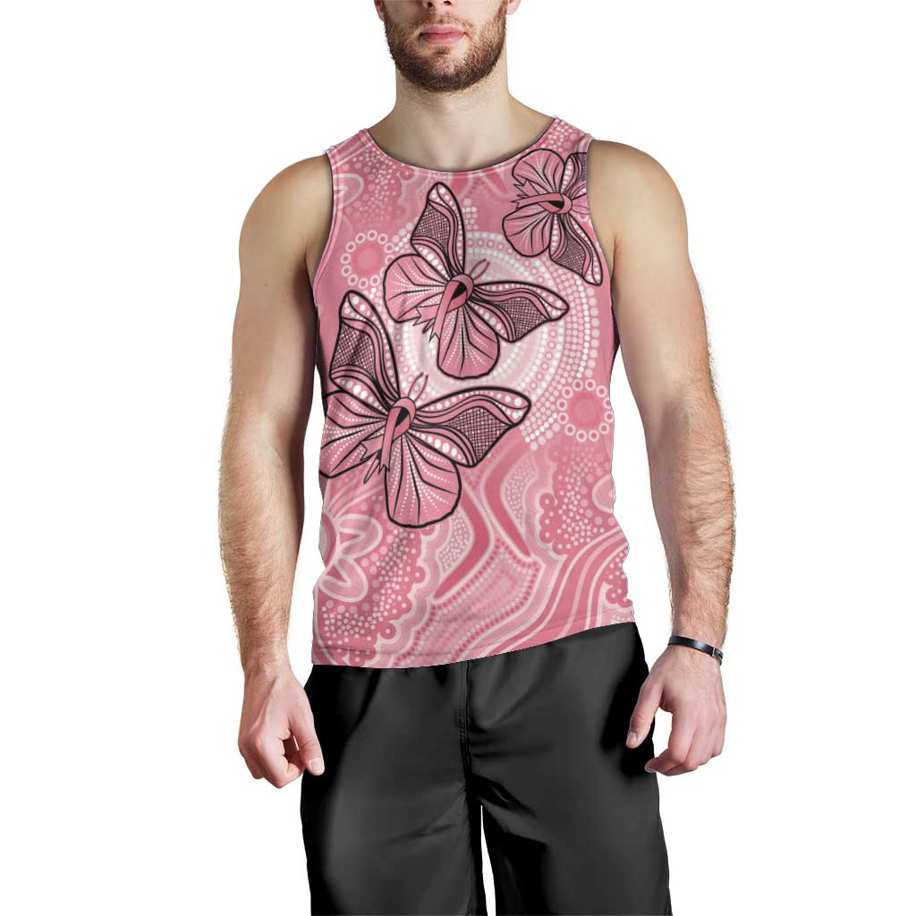 Personalized Pink Butterfly Spirit Men Tank Top Australia’s Breast Cancer Awareness - Aussie Hoodie