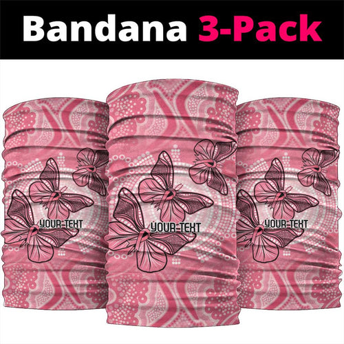 Personalized Pink Butterfly Spirit Neck Gaiter Australia’s Breast Cancer Awareness - Aussie Hoodie