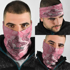 Personalized Pink Butterfly Spirit Neck Gaiter Australia’s Breast Cancer Awareness - Aussie Hoodie