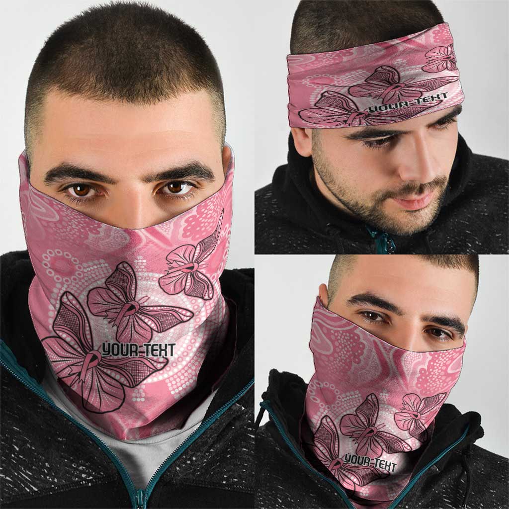 Personalized Pink Butterfly Spirit Neck Gaiter Australia’s Breast Cancer Awareness - Aussie Hoodie