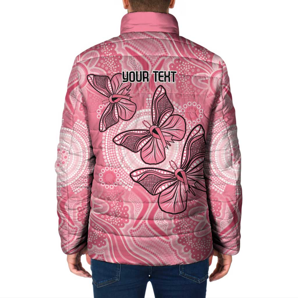 Personalized Pink Butterfly Spirit Padded Jacket Australia’s Breast Cancer Awareness - Aussie Hoodie