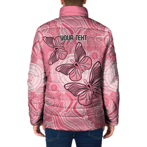 Personalized Pink Butterfly Spirit Padded Jacket Australia’s Breast Cancer Awareness - Aussie Hoodie