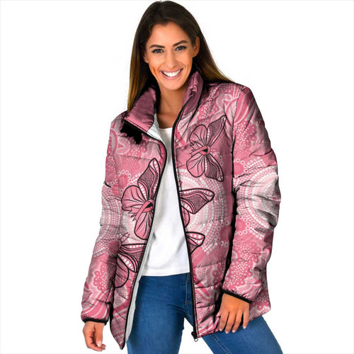 Personalized Pink Butterfly Spirit Padded Jacket Australia’s Breast Cancer Awareness - Aussie Hoodie