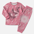 Personalized Pink Butterfly Spirit Christmas Pajama Set Australia’s Breast Cancer Awareness - Aussie Hoodie