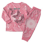 Personalized Pink Butterfly Spirit Christmas Pajama Set Australia’s Breast Cancer Awareness - Aussie Hoodie