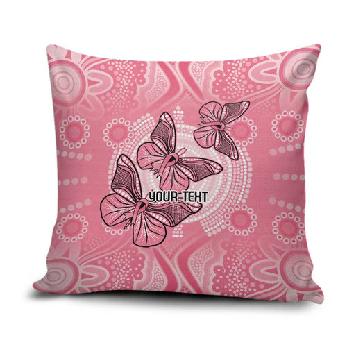 Personalized Pink Butterfly Spirit Pillow Cover Australia’s Breast Cancer Awareness - Aussie Hoodie