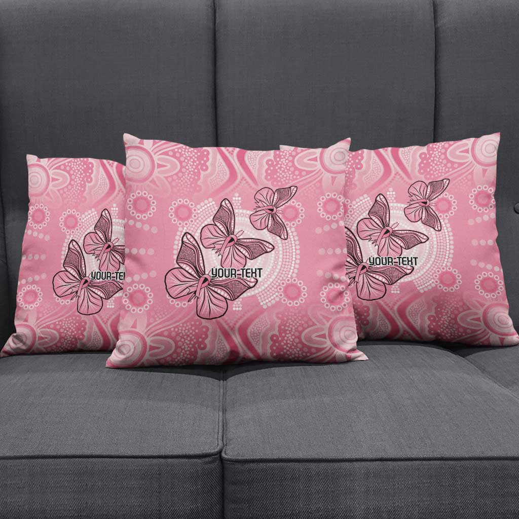 Personalized Pink Butterfly Spirit Pillow Cover Australia’s Breast Cancer Awareness - Aussie Hoodie