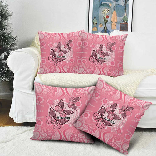 Personalized Pink Butterfly Spirit Pillow Cover Australia’s Breast Cancer Awareness - Aussie Hoodie