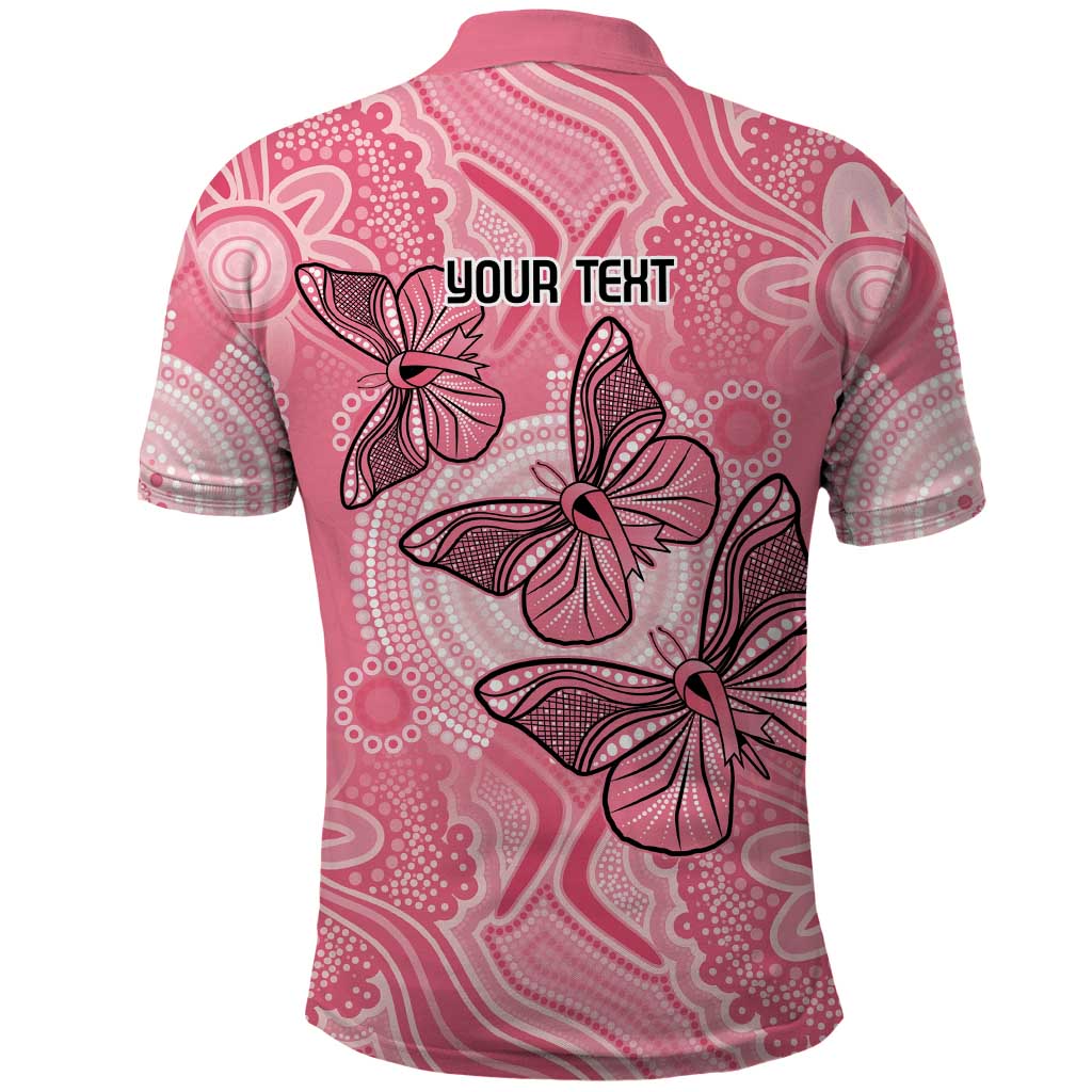 Personalized Pink Butterfly Spirit Polo Shirt Australia’s Breast Cancer Awareness - Aussie Hoodie