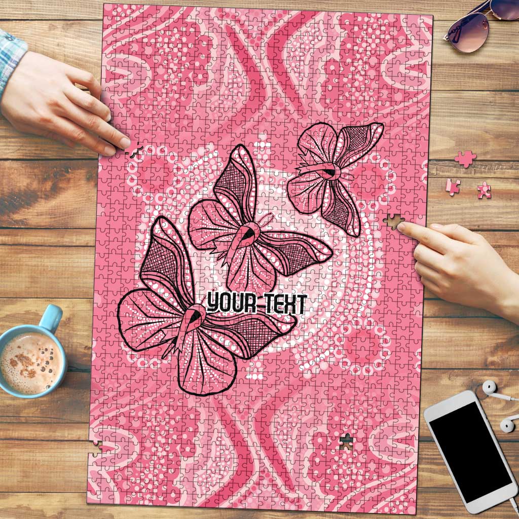 Personalized Pink Butterfly Spirit Puzzle Australia’s Breast Cancer Awareness - Aussie Hoodie