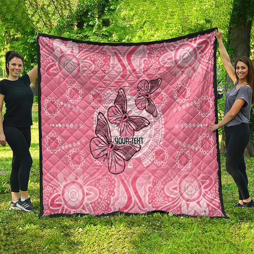 Personalized Pink Butterfly Spirit Quilt Australia’s Breast Cancer Awareness - Aussie Hoodie