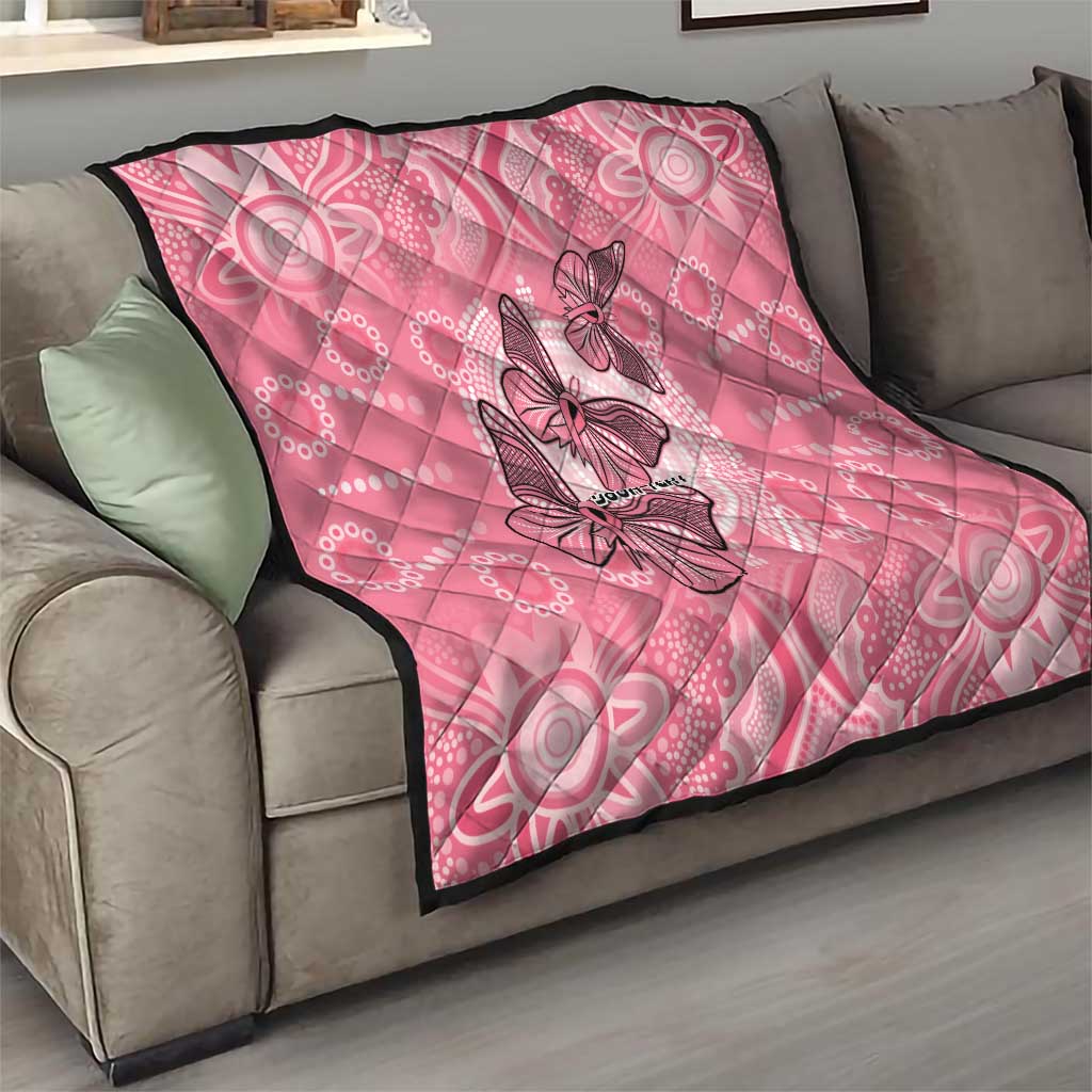Personalized Pink Butterfly Spirit Quilt Australia’s Breast Cancer Awareness - Aussie Hoodie