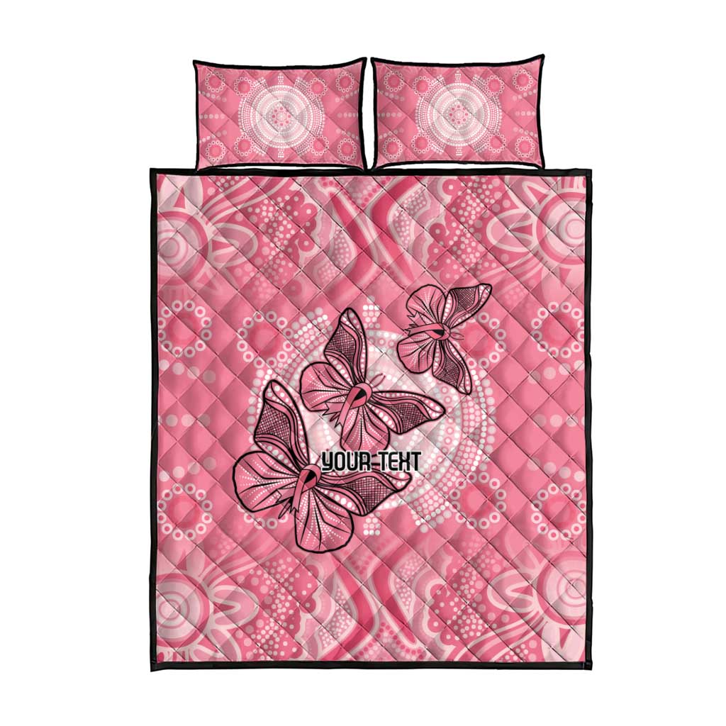 Personalized Pink Butterfly Spirit Quilt Bed Set Australia’s Breast Cancer Awareness - Aussie Hoodie