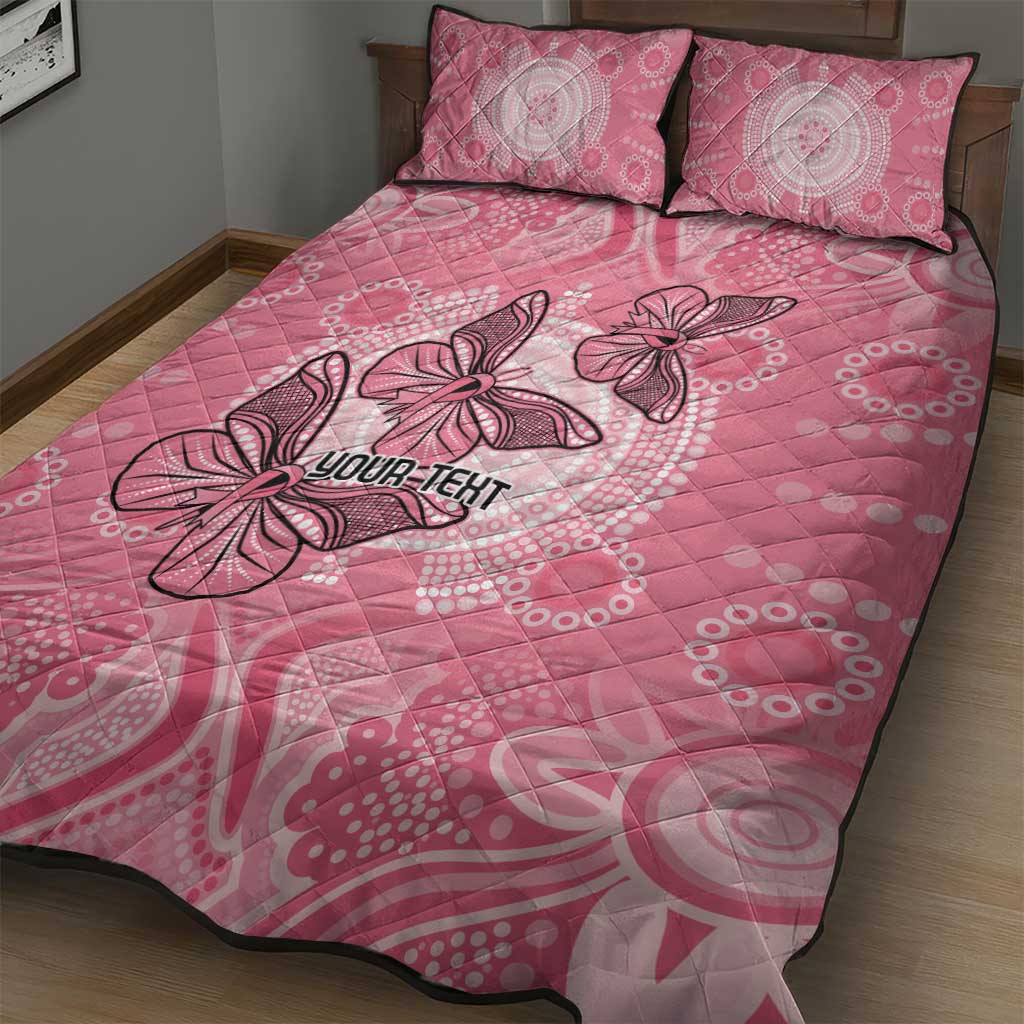Personalized Pink Butterfly Spirit Quilt Bed Set Australia’s Breast Cancer Awareness - Aussie Hoodie