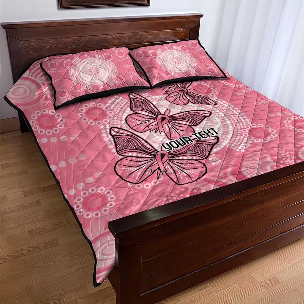 Personalized Pink Butterfly Spirit Quilt Bed Set Australia’s Breast Cancer Awareness - Aussie Hoodie