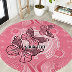 Personalized Pink Butterfly Spirit Round Carpet Australia’s Breast Cancer Awareness - Aussie Hoodie