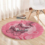 Personalized Pink Butterfly Spirit Round Carpet Australia’s Breast Cancer Awareness - Aussie Hoodie