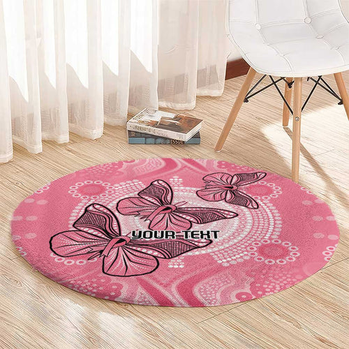 Personalized Pink Butterfly Spirit Round Carpet Australia’s Breast Cancer Awareness - Aussie Hoodie
