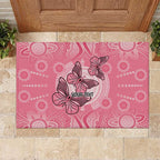 Personalized Pink Butterfly Spirit Rubber Doormat Australia’s Breast Cancer Awareness - Aussie Hoodie