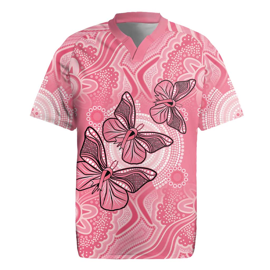 Personalized Pink Butterfly Spirit Rugby Jersey Australia’s Breast Cancer Awareness - Aussie Hoodie