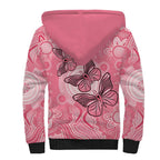 Personalized Pink Butterfly Spirit Sherpa Hoodie Australia’s Breast Cancer Awareness - Aussie Hoodie