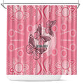 Personalized Pink Butterfly Spirit Shower Curtain Australia’s Breast Cancer Awareness - Aussie Hoodie