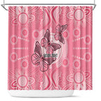 Personalized Pink Butterfly Spirit Shower Curtain Australia’s Breast Cancer Awareness - Aussie Hoodie