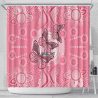 Personalized Pink Butterfly Spirit Shower Curtain Australia’s Breast Cancer Awareness - Aussie Hoodie