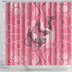 Personalized Pink Butterfly Spirit Shower Curtain Australia’s Breast Cancer Awareness - Aussie Hoodie