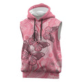 Personalized Pink Butterfly Spirit Sleeveless Hoodie Australia’s Breast Cancer Awareness - Aussie Hoodie