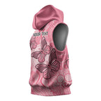 Personalized Pink Butterfly Spirit Sleeveless Hoodie Australia’s Breast Cancer Awareness - Aussie Hoodie