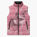 Personalized Pink Butterfly Spirit Sleeveless Puffer Jacket Australia’s Breast Cancer Awareness - Aussie Hoodie