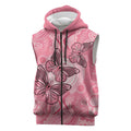 Personalized Pink Butterfly Spirit Sleeveless Zip Hoodie Australias Breast Cancer Awareness LT9