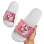 Personalized Pink Butterfly Spirit Slide Sandals Australia’s Breast Cancer Awareness - Aussie Hoodie