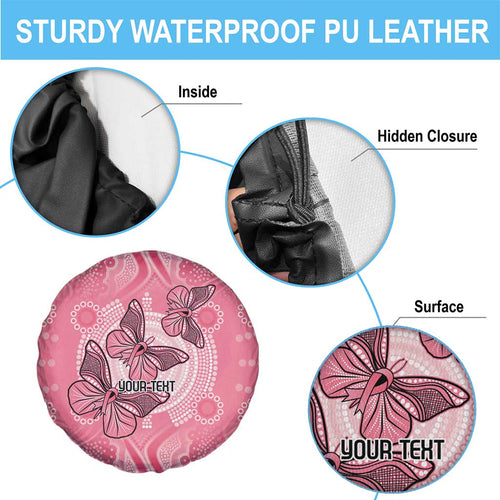 Personalized Pink Butterfly Spirit Spare Tire Cover Australia’s Breast Cancer Awareness - Aussie Hoodie