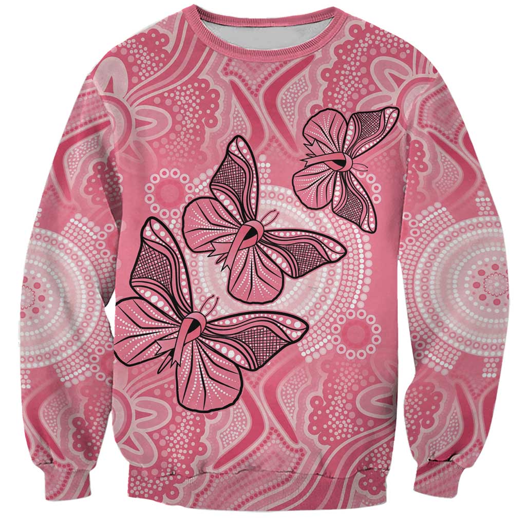 Personalized Pink Butterfly Spirit Sweatshirt Australia’s Breast Cancer Awareness - Aussie Hoodie